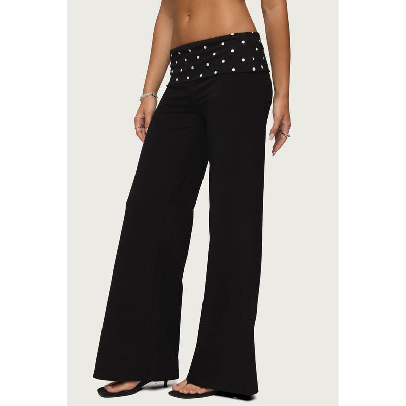 Reeva Polka Dot Fold over Pants