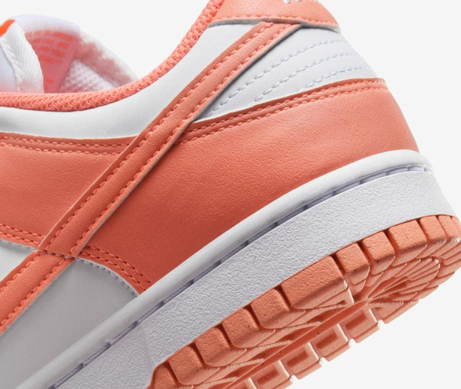 Nike Women's Dunk Low Light Wild Mango Sneakers DD1873-109 Orange & White Athletic Shoes (Women Size)