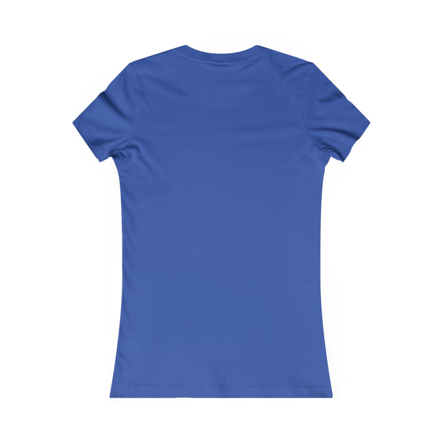 Rear view of royal blue women's tee in soft cotton, great for beach parties or as a gift for her with salty vibes.