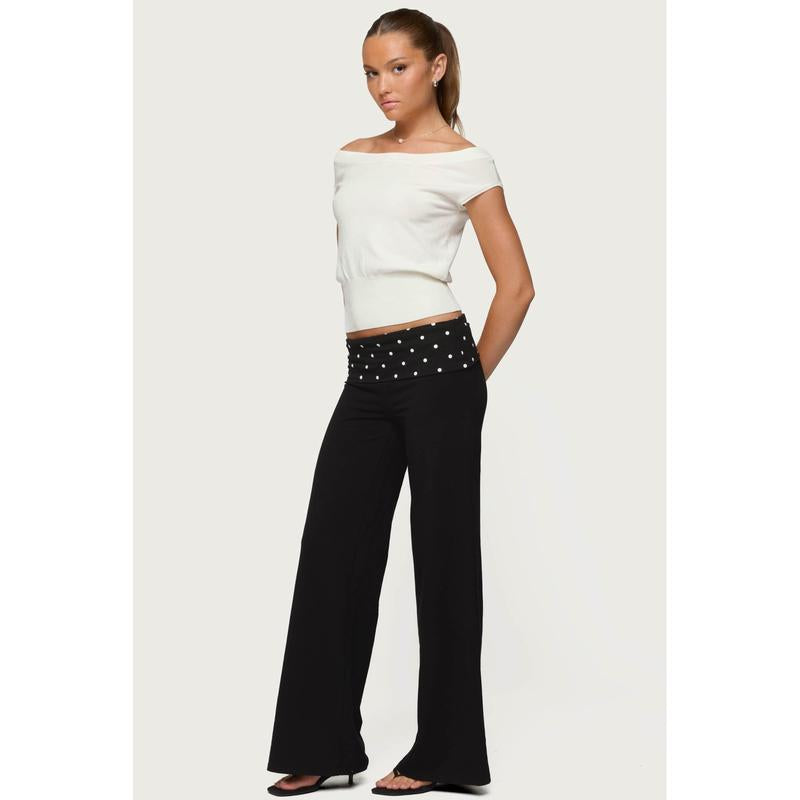 Reeva Polka Dot Fold over Pants