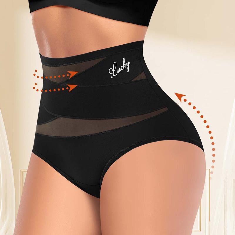 High-Waisted Letter Print Underwear,Cross Support Tummy Control Panties for Women,Breathable Slimming Underwear for Women, All-Season Comfy Daily Wear. Casual Bridal Basic Minimalist Lingerie,Fallfreshness Underwear.