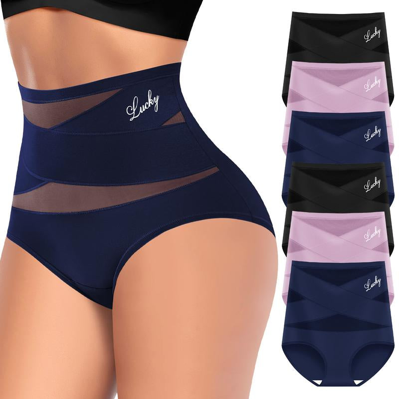 High-Waisted Letter Print Underwear,Cross Support Tummy Control Panties for Women,Breathable Slimming Underwear for Women, All-Season Comfy Daily Wear. Casual Bridal Basic Minimalist Lingerie,Fallfreshness Underwear.