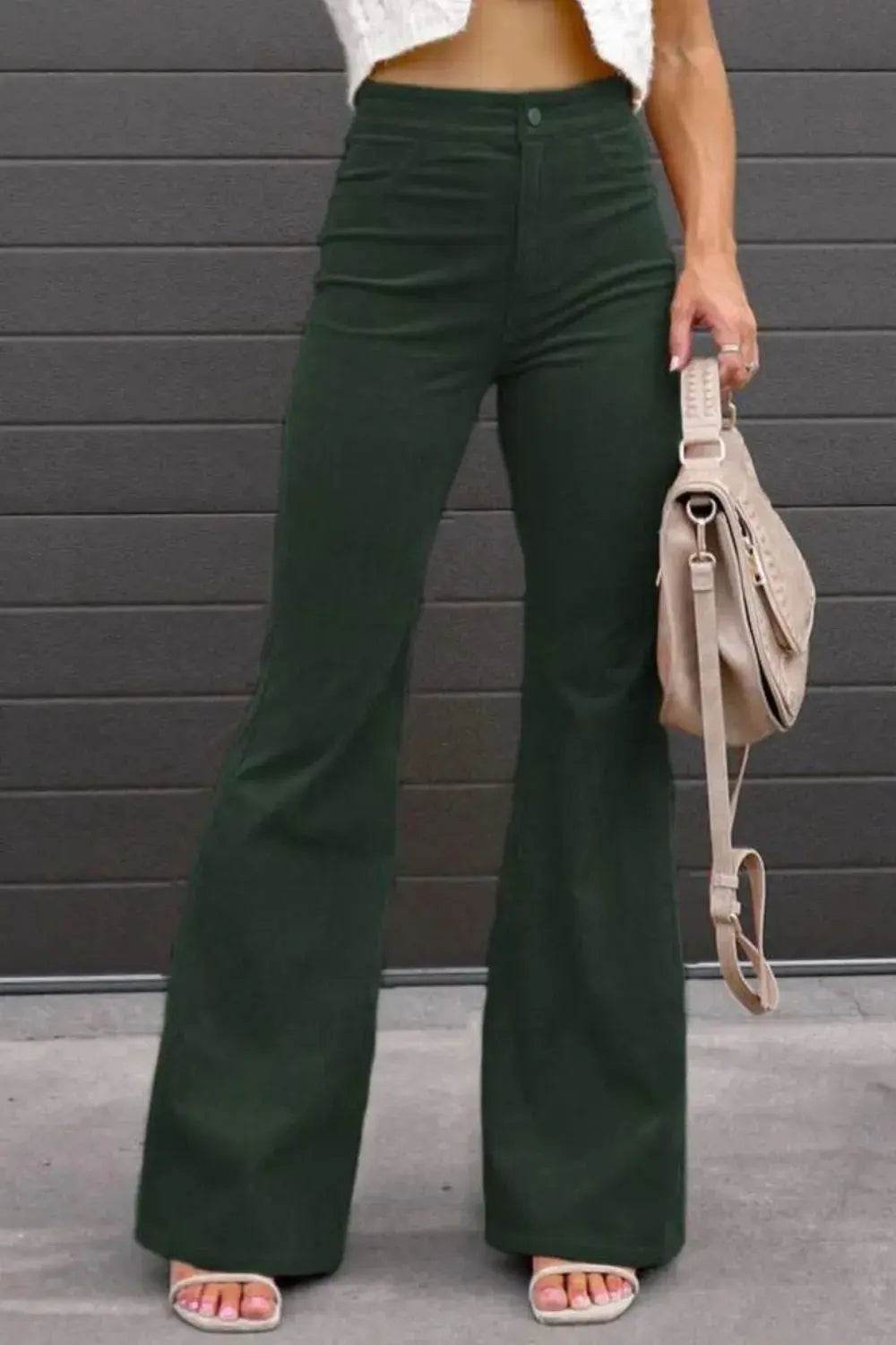 Full Size Hight Waist Bootcut Pants Plus Size - Dream Studio Prints