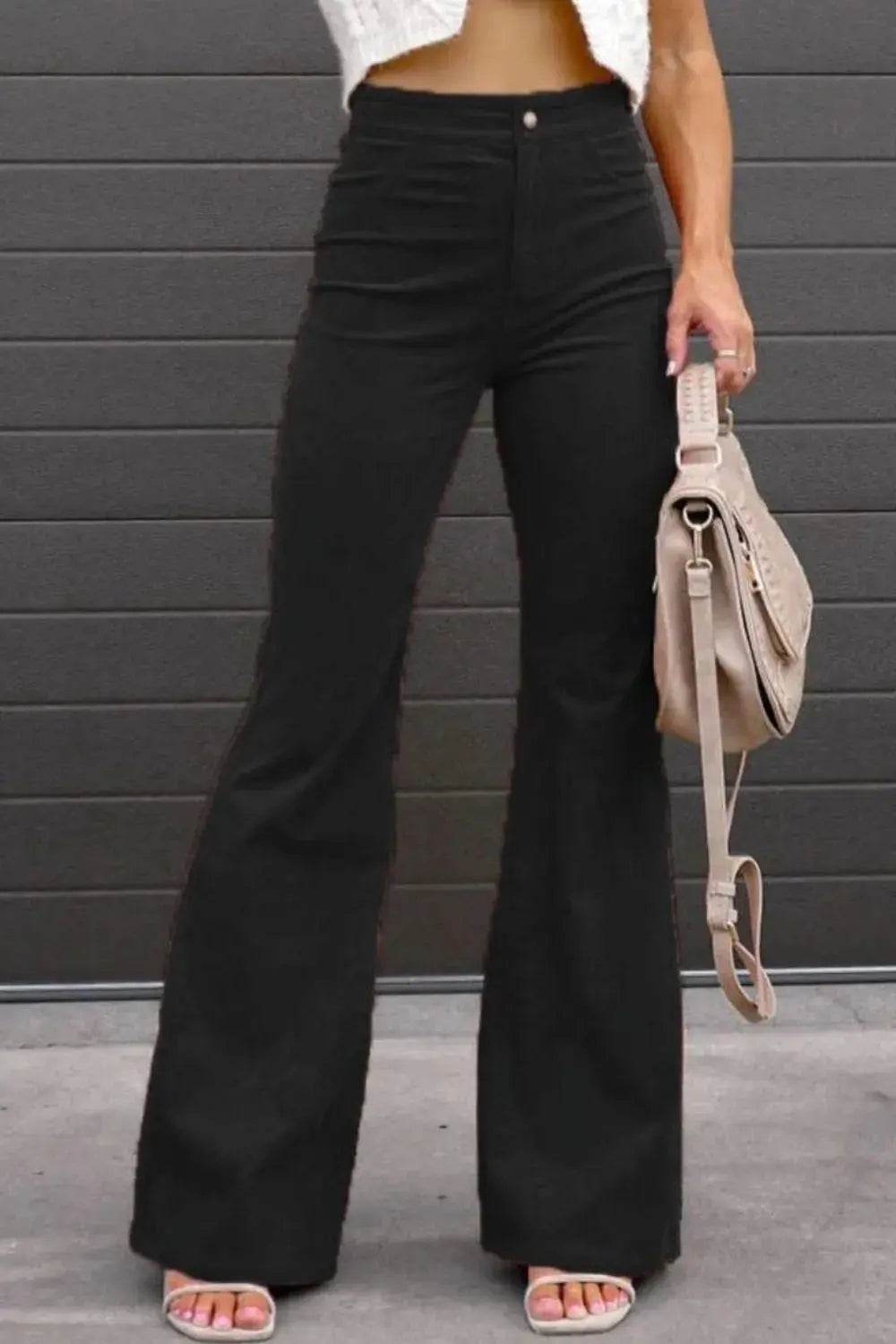 Full Size Hight Waist Bootcut Pants Plus Size - Dream Studio Prints