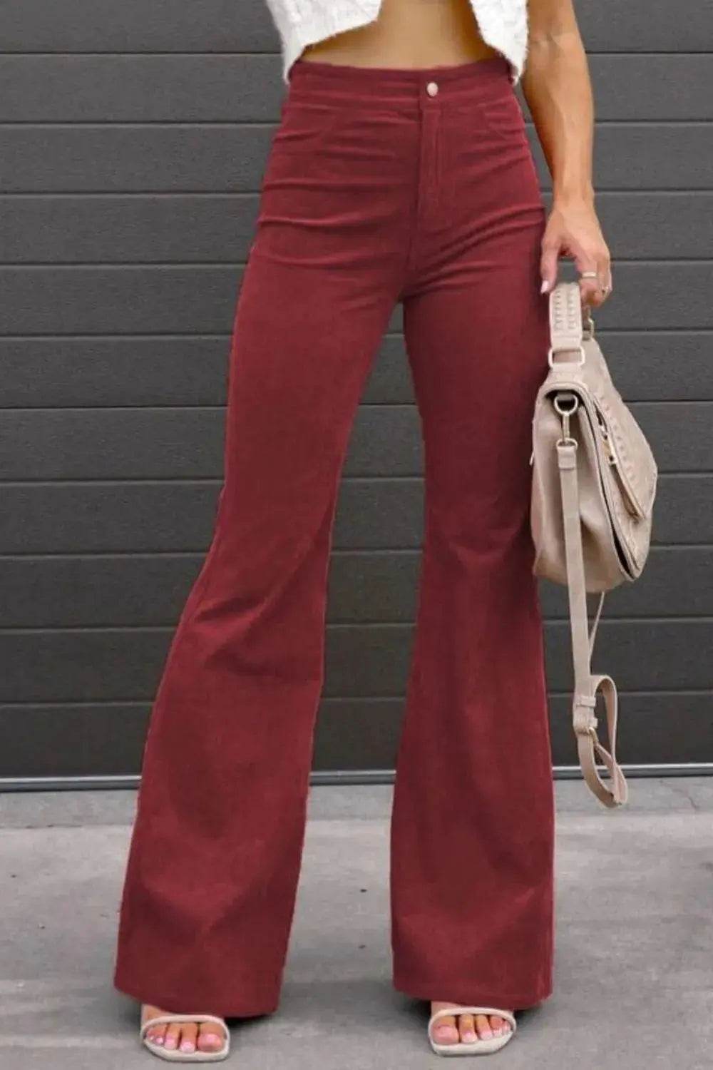 Full Size Hight Waist Bootcut Pants Plus Size - Dream Studio Prints