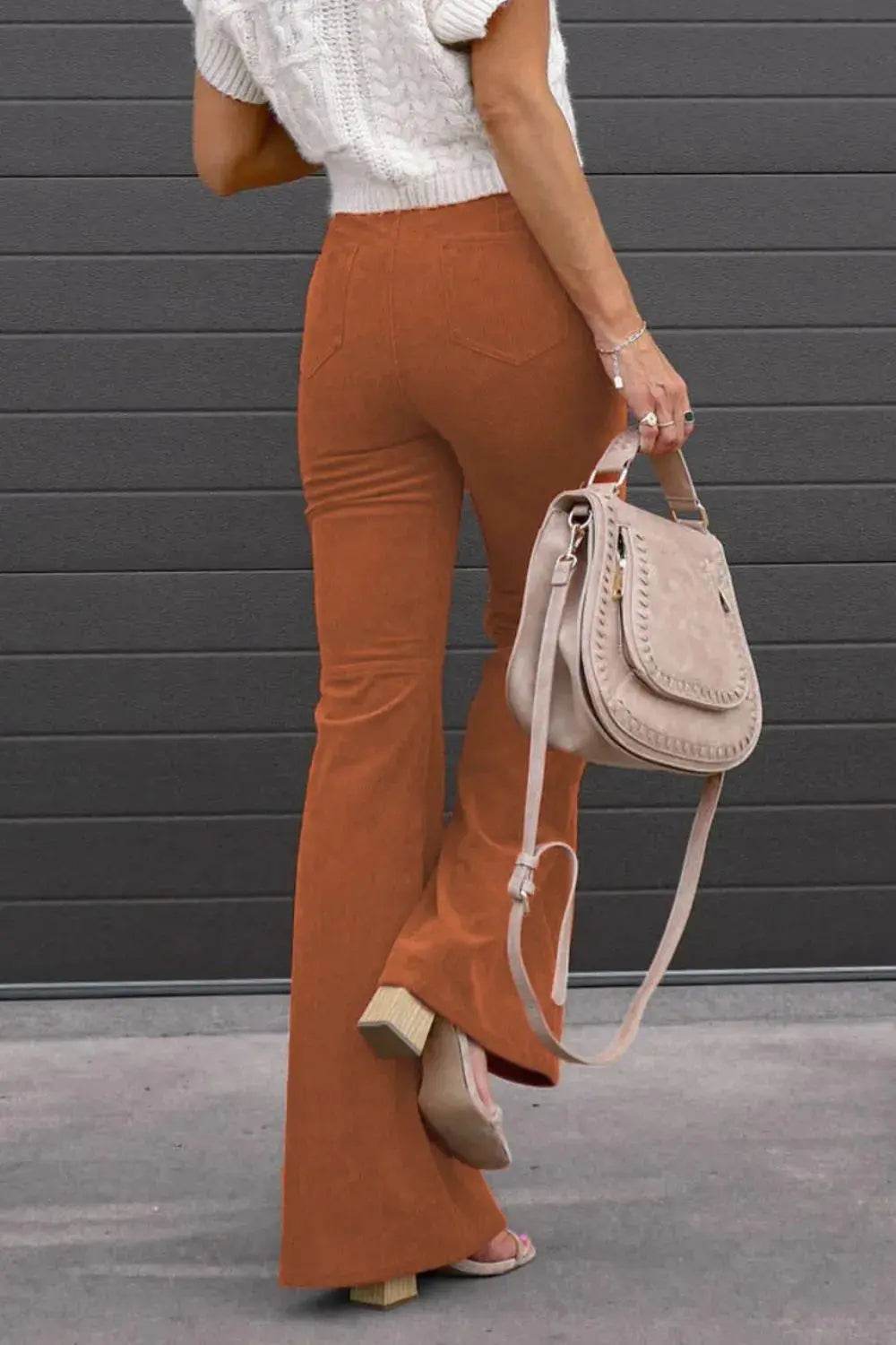 Full Size Hight Waist Bootcut Pants Plus Size - Dream Studio Prints