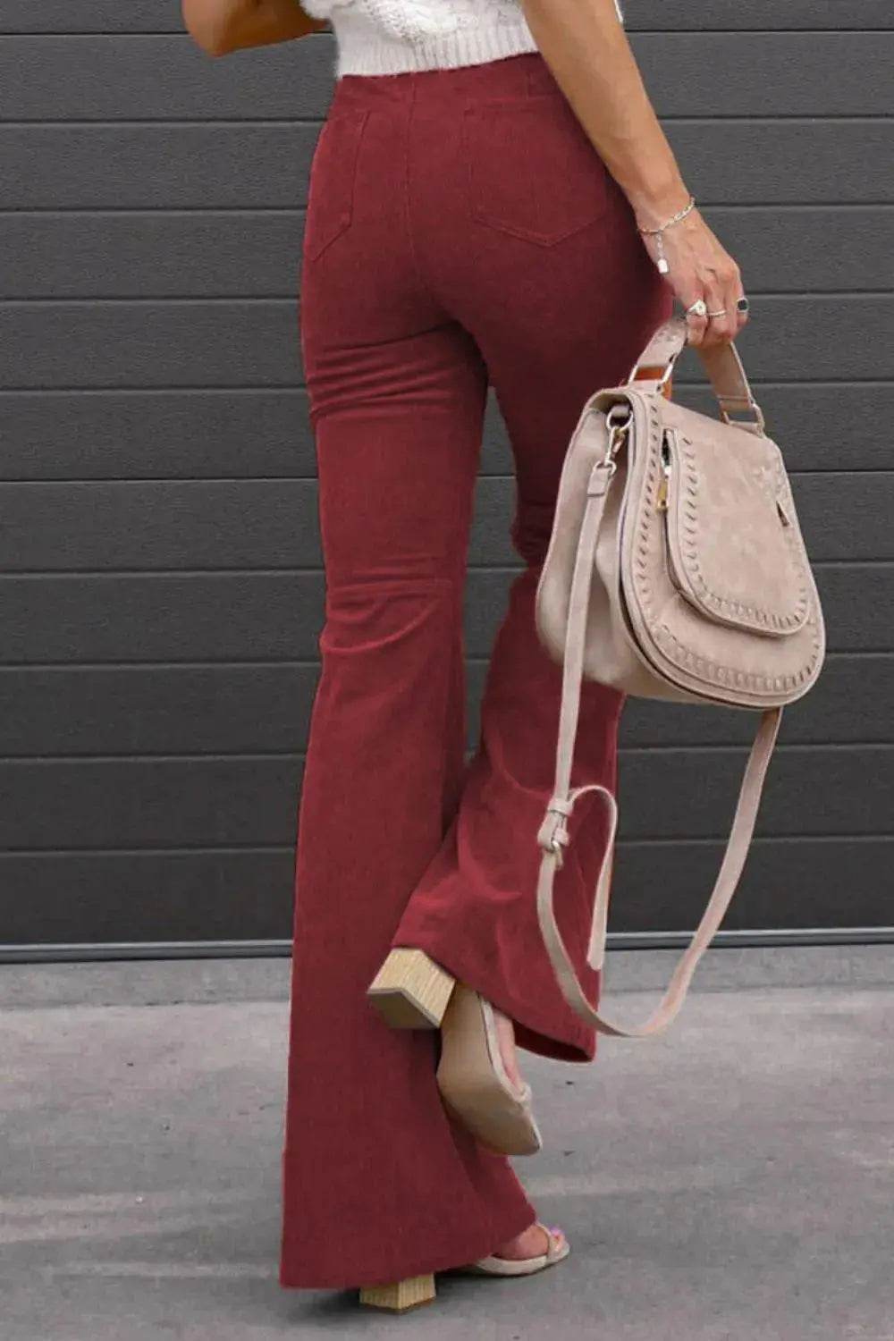 Full Size Hight Waist Bootcut Pants Plus Size - Dream Studio Prints