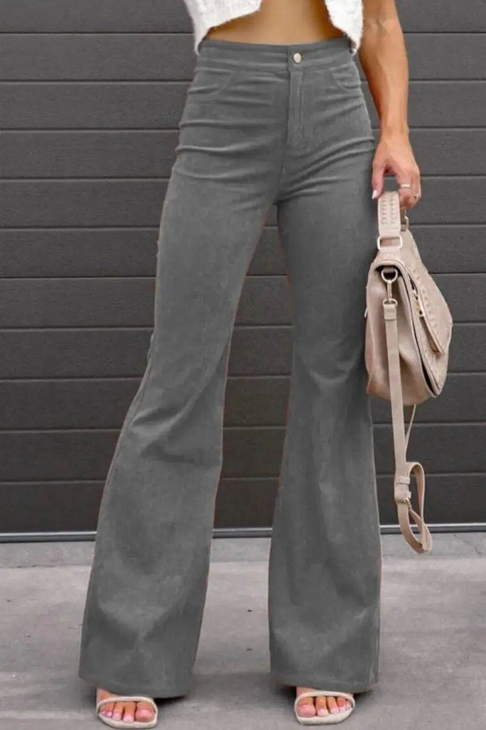 Full Size Hight Waist Bootcut Pants Plus Size - Dream Studio Prints