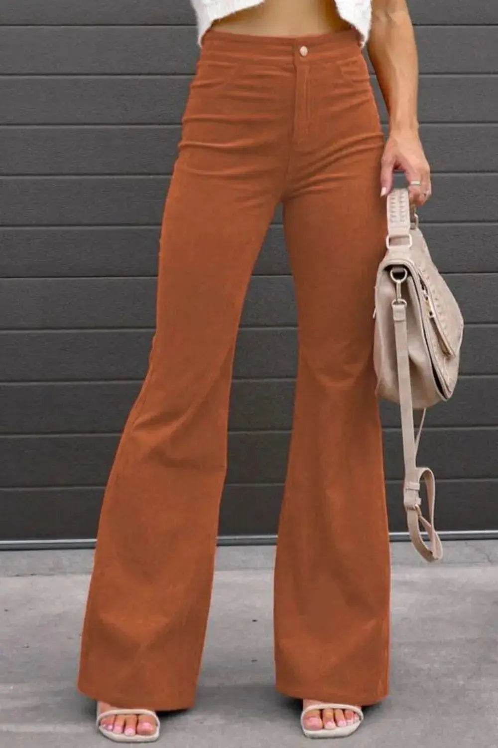 Full Size Hight Waist Bootcut Pants Plus Size - Dream Studio Prints