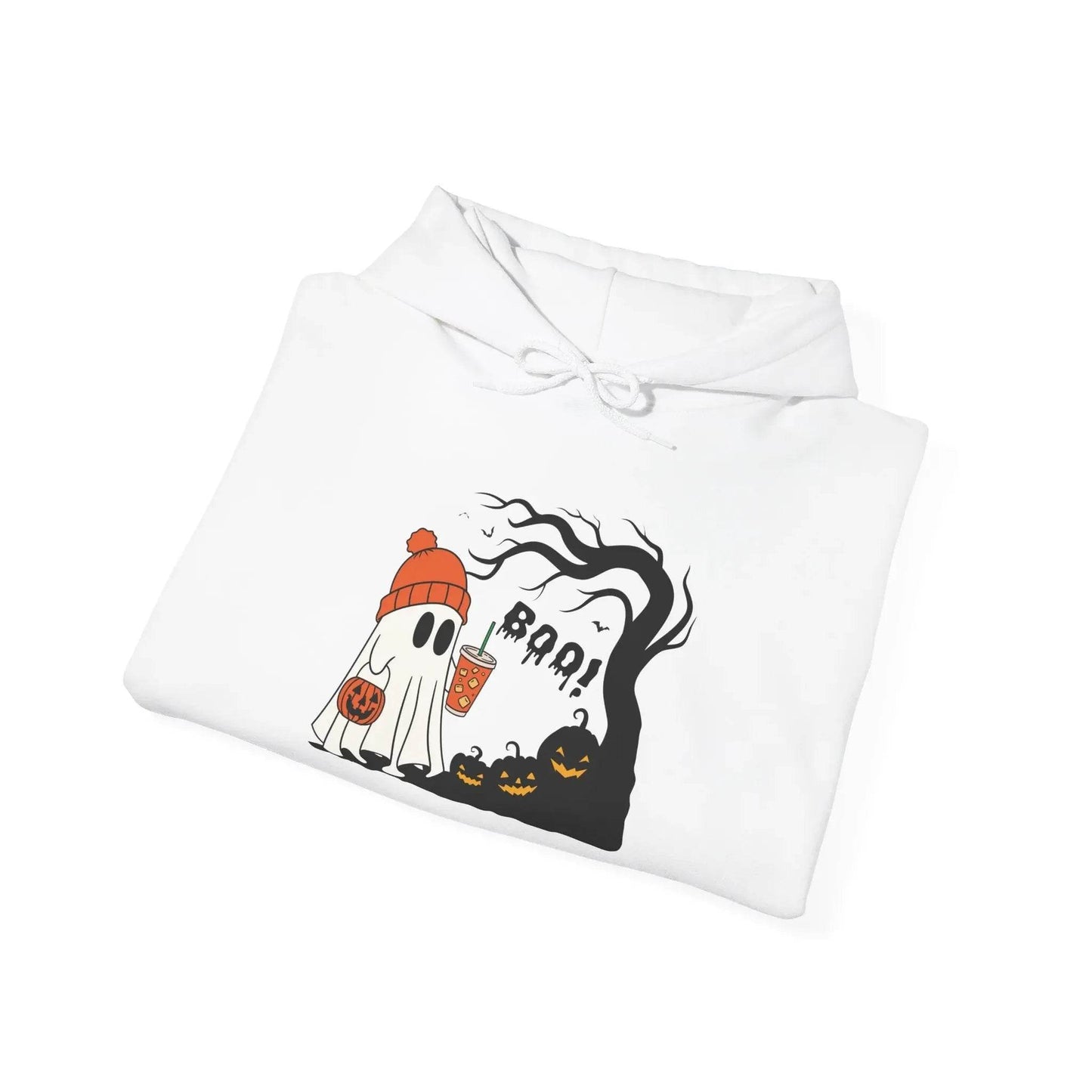 Ghost Hoodie - Cozy Halloween Unisex Sweatshirt for Fall Fashion and Costume - Dream Studio Prints