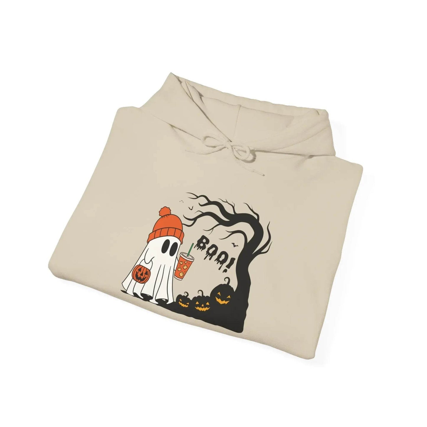 Ghost Hoodie - Cozy Halloween Unisex Sweatshirt for Fall Fashion and Costume - Dream Studio Prints