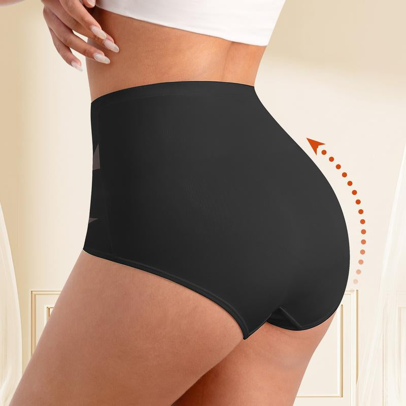 High-Waisted Letter Print Underwear,Cross Support Tummy Control Panties for Women,Breathable Slimming Underwear for Women, All-Season Comfy Daily Wear. Casual Bridal Basic Minimalist Lingerie,Fallfreshness Underwear.