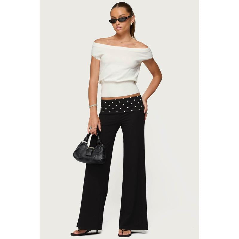 Reeva Polka Dot Fold over Pants