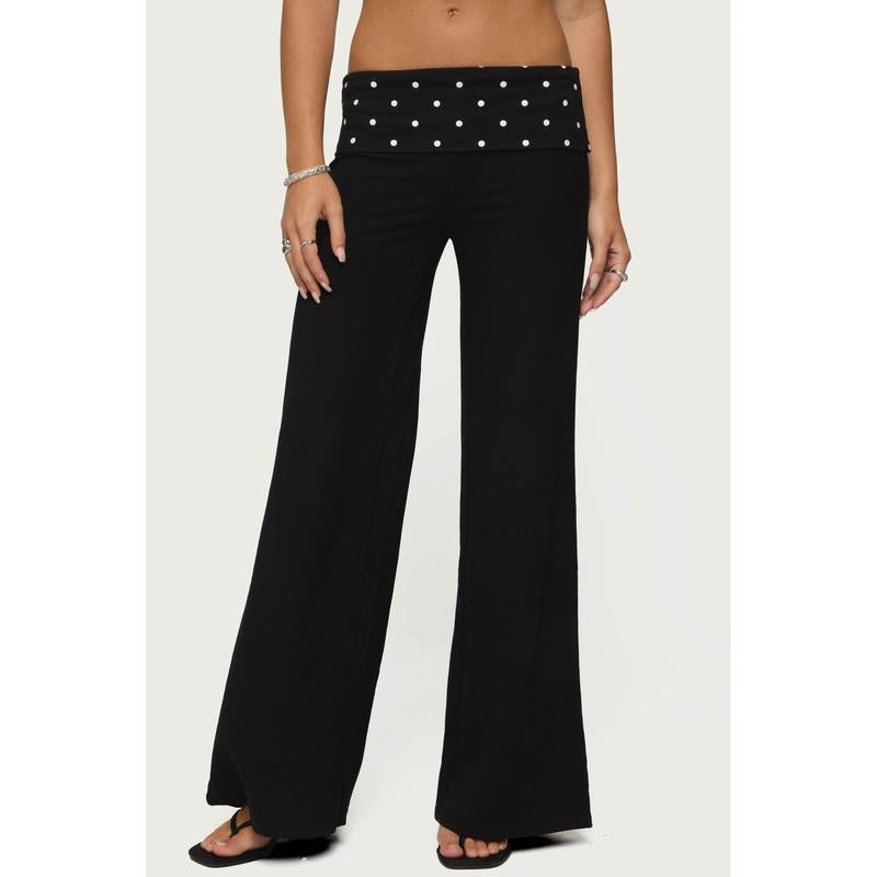 Reeva Polka Dot Fold over Pants