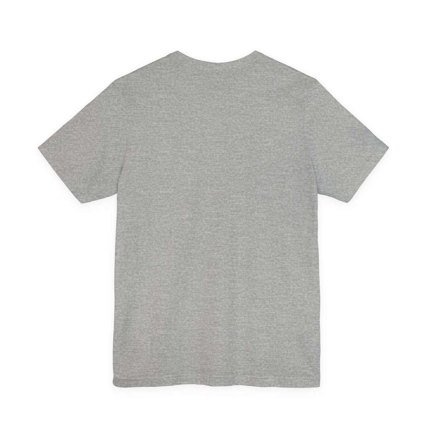 Back view of heather gray Survivor Grunge Graphic Tee, featuring soft jersey texture and classic cut.