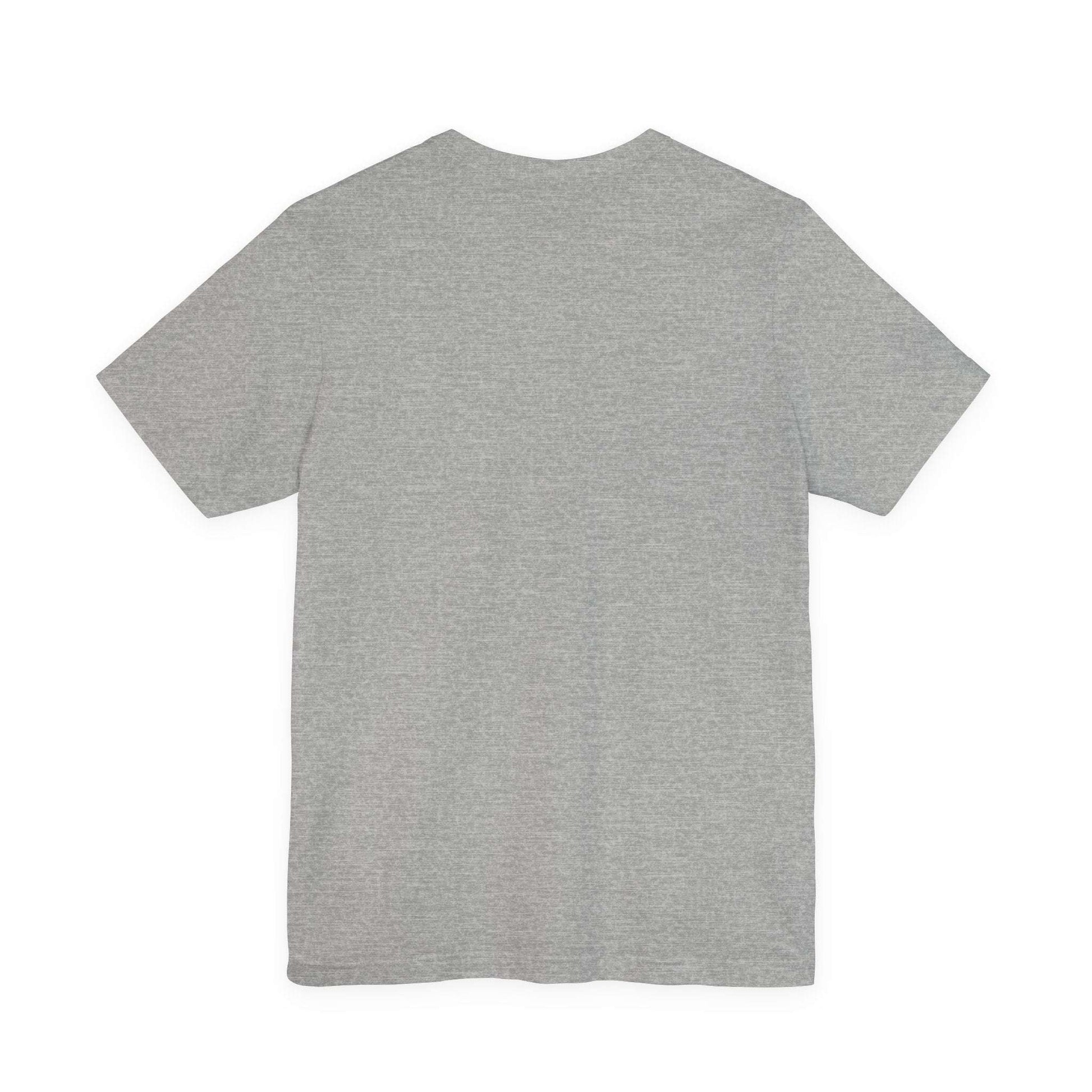 Back view of heather gray Survivor Grunge Graphic Tee, featuring soft jersey texture and classic cut.