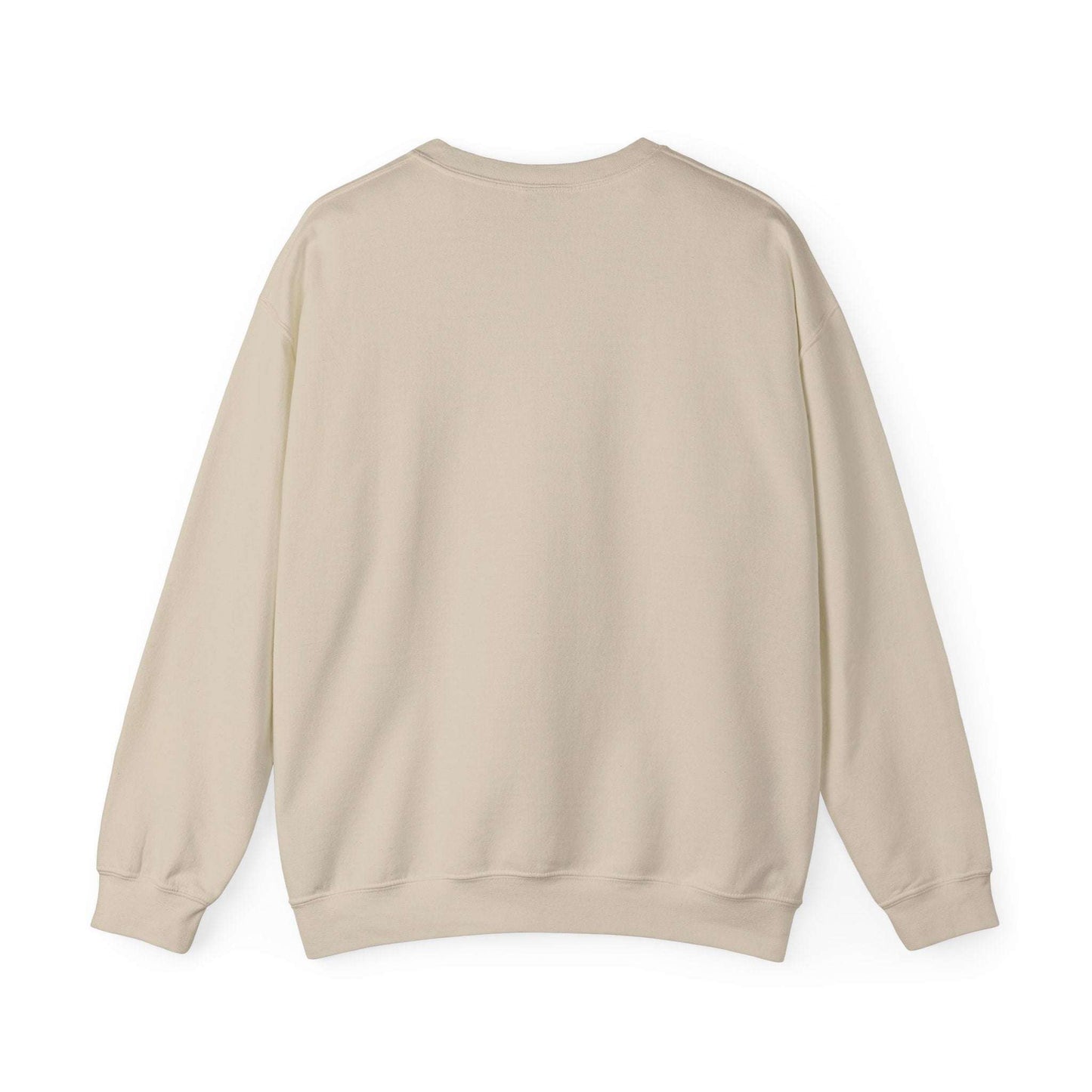 Back view of beige Survived Me Sweatshirt, offering a neutral tone and cozy fit for casual grunge outfits.