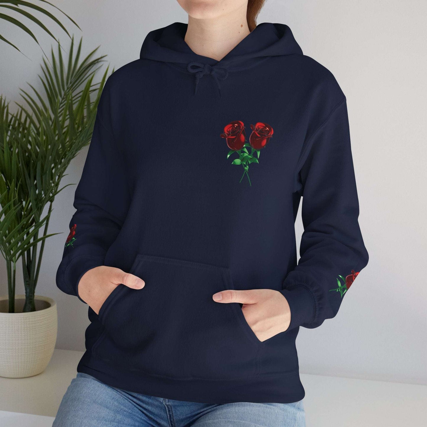 Rose Emblem Hoodie — Courage, Strength & Connection Graphic Pullover - Dream Studio Prints