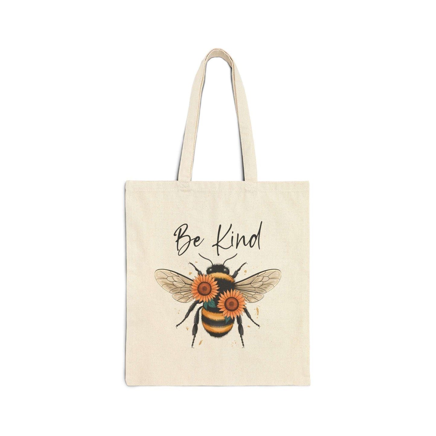 Market Tote Bag - Be Kind Bee Canvas Tote Bag - Dream Studio Prints