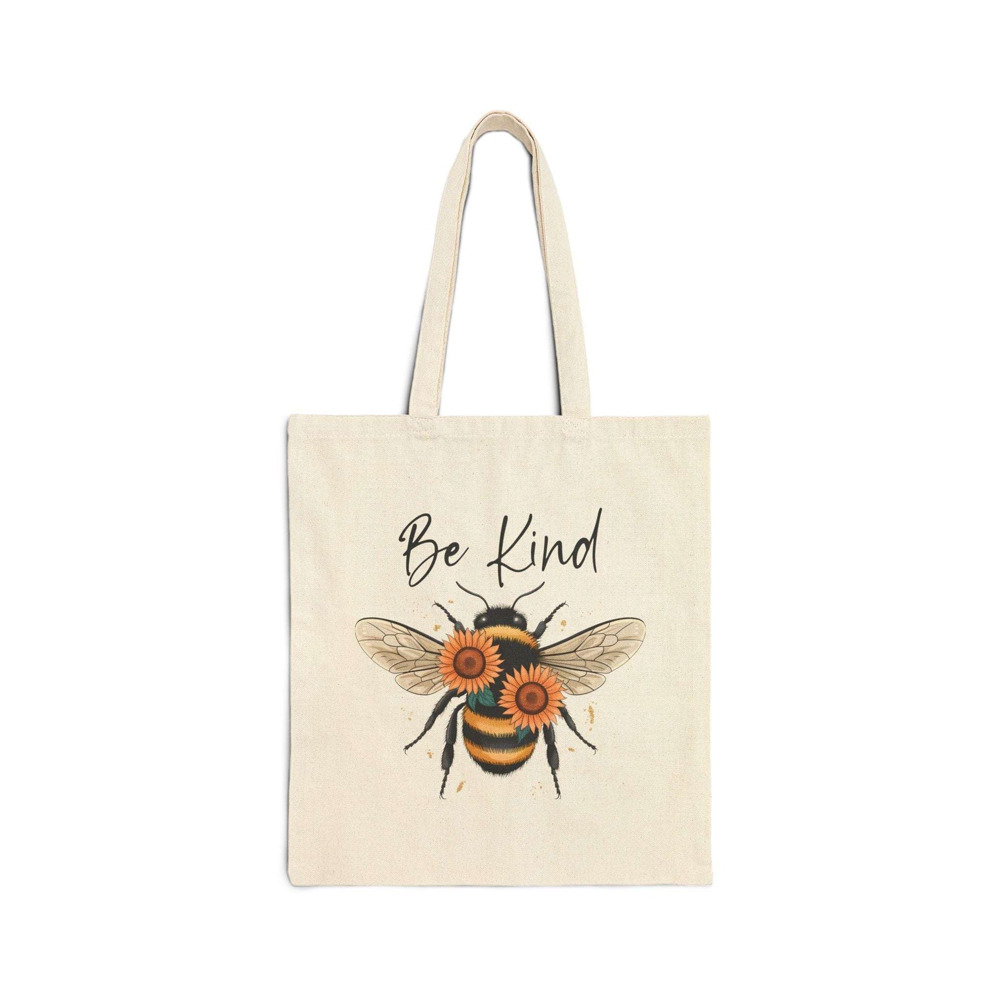 Market Tote Bag - Be Kind Bee Canvas Tote Bag - Dream Studio Prints