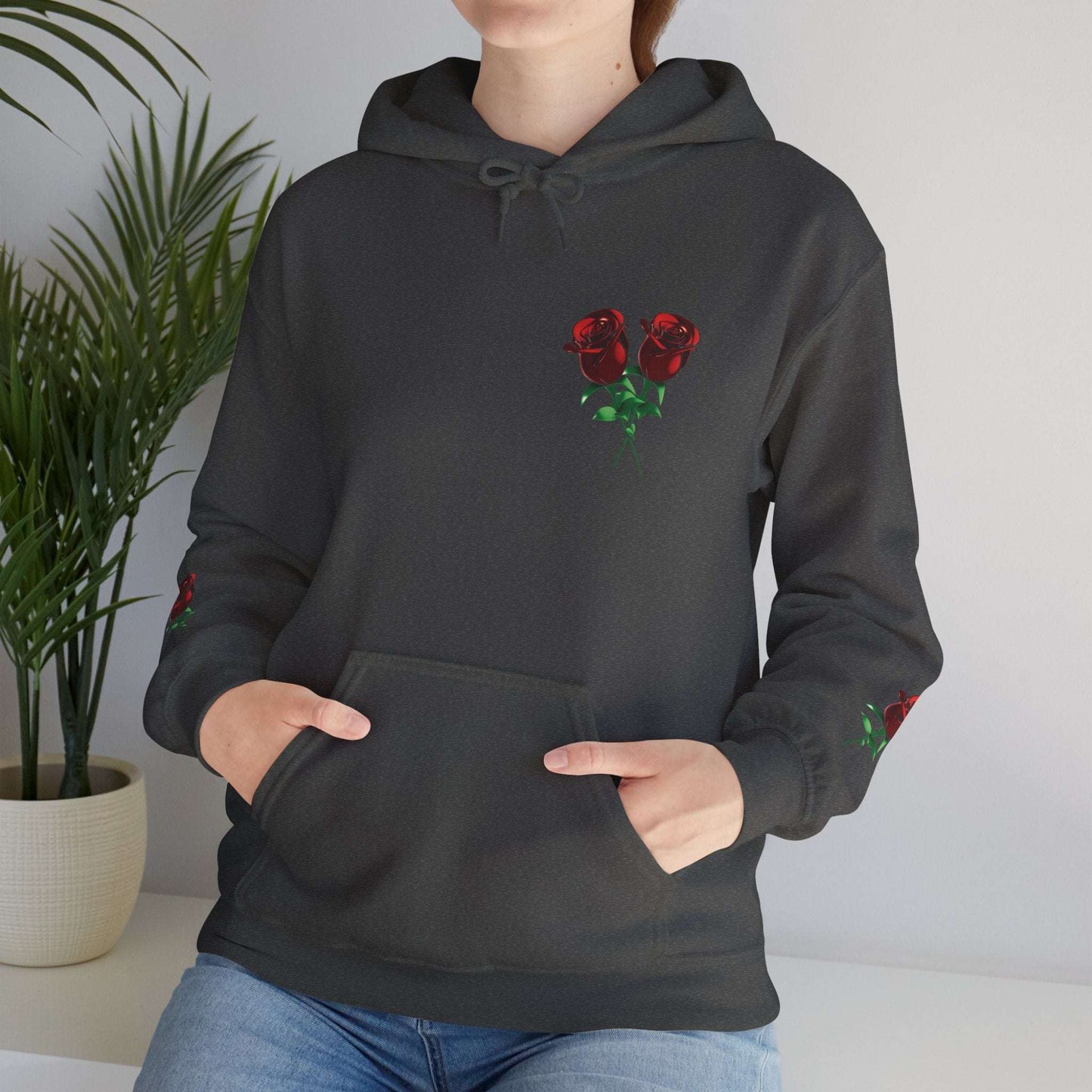 Rose Emblem Hoodie — Courage, Strength & Connection Graphic Pullover - Dream Studio Prints