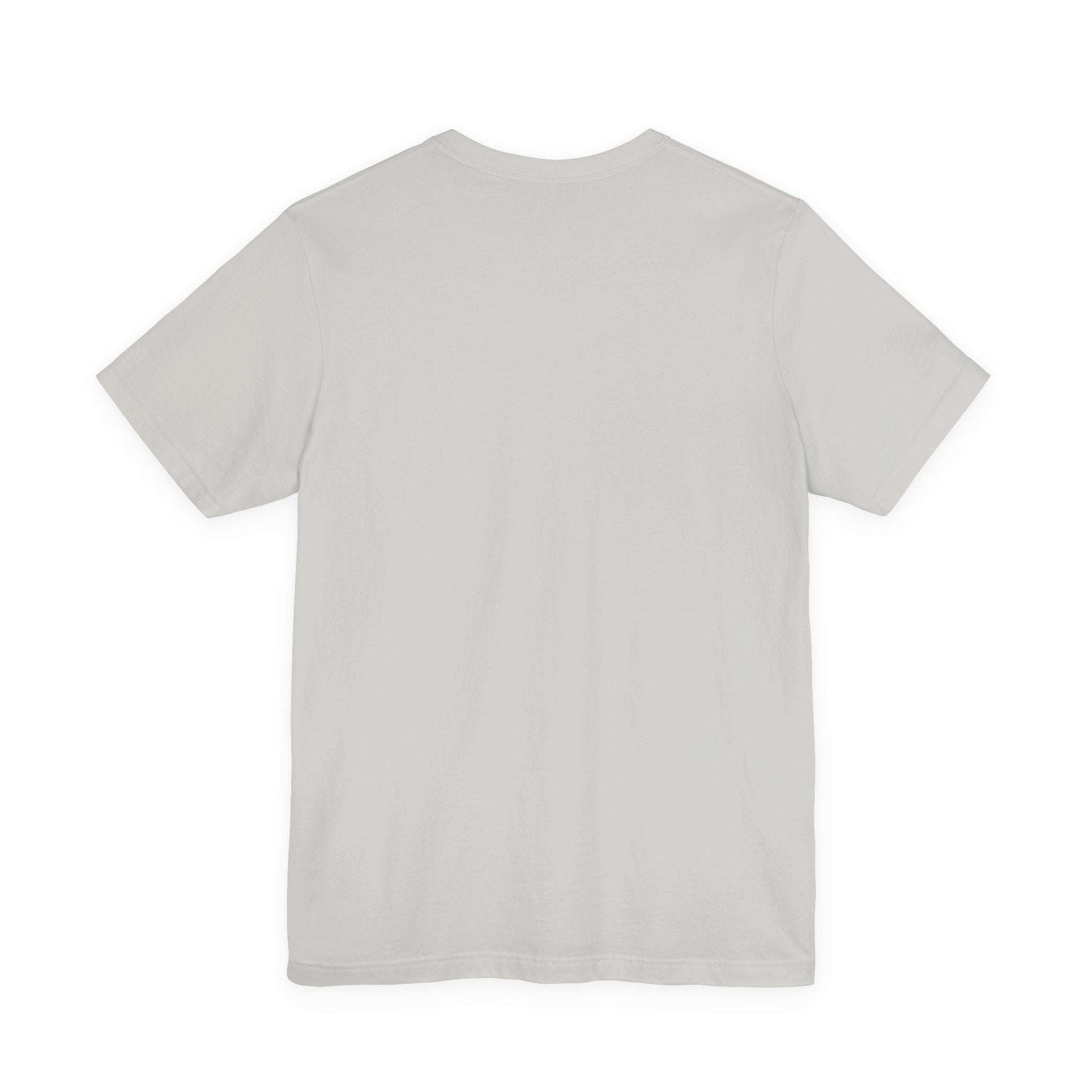 Plain cream Christian t-shirt flat lay