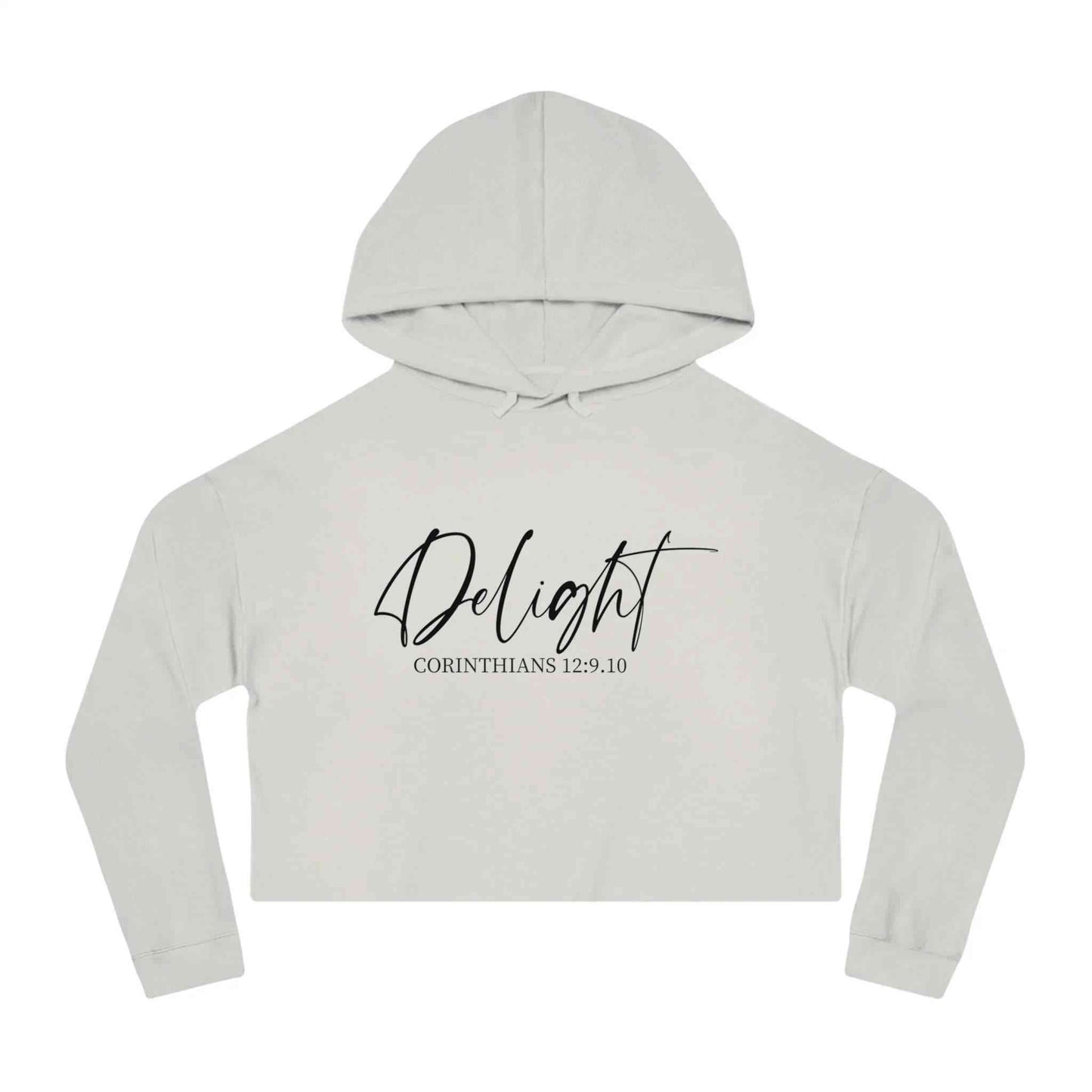 Cropped Hoodie - Corinthians Bible Verse Sweatshirt for Women - Dream Studio Prints