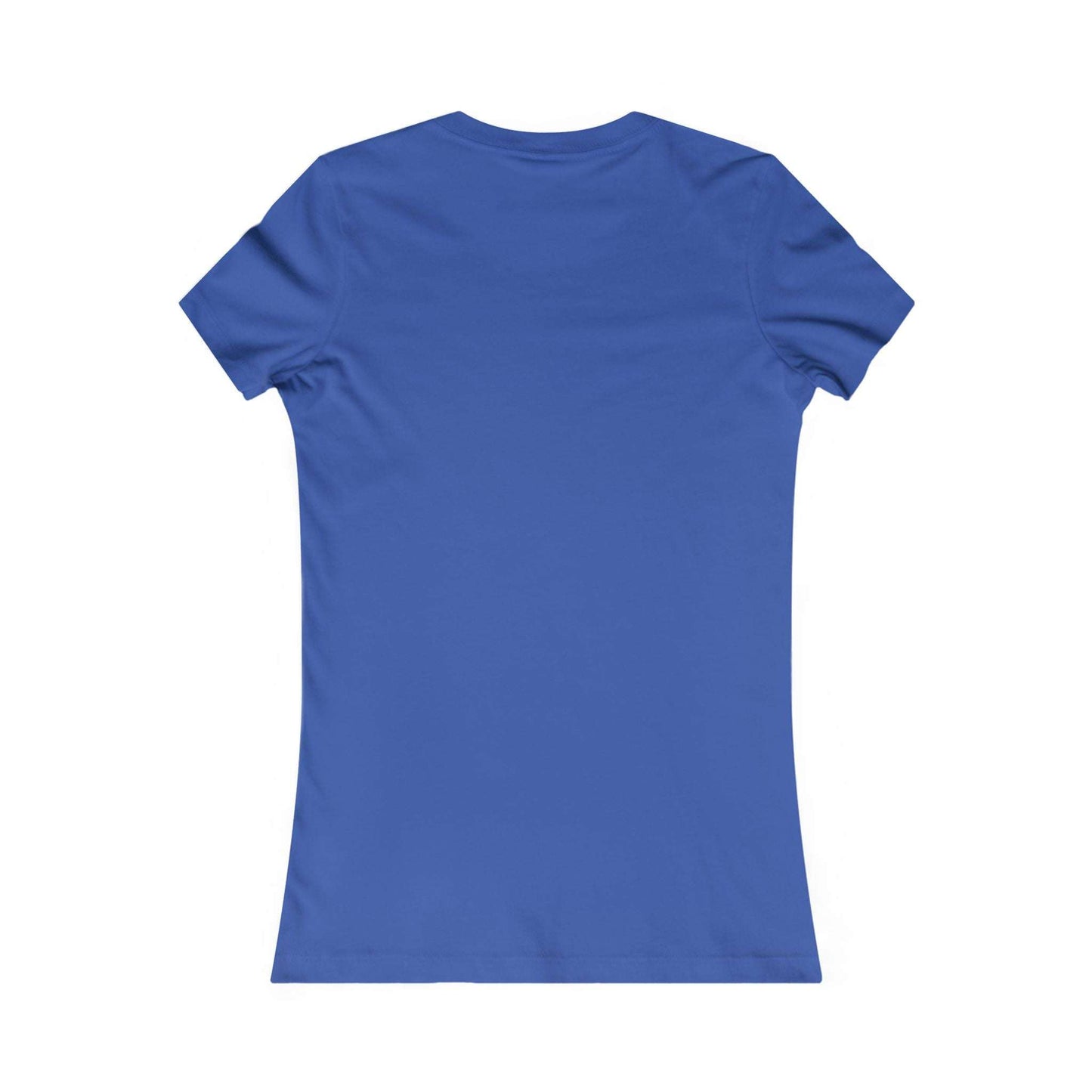 Back view of royal blue Proverbs 31 “She Is Strong” tee, Christian women’s shirt with simple and clean silhouette.