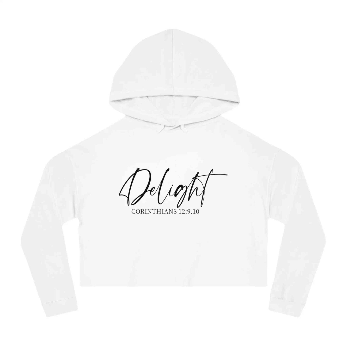 Cropped Hoodie - Corinthians Bible Verse Sweatshirt for Women - Dream Studio Prints