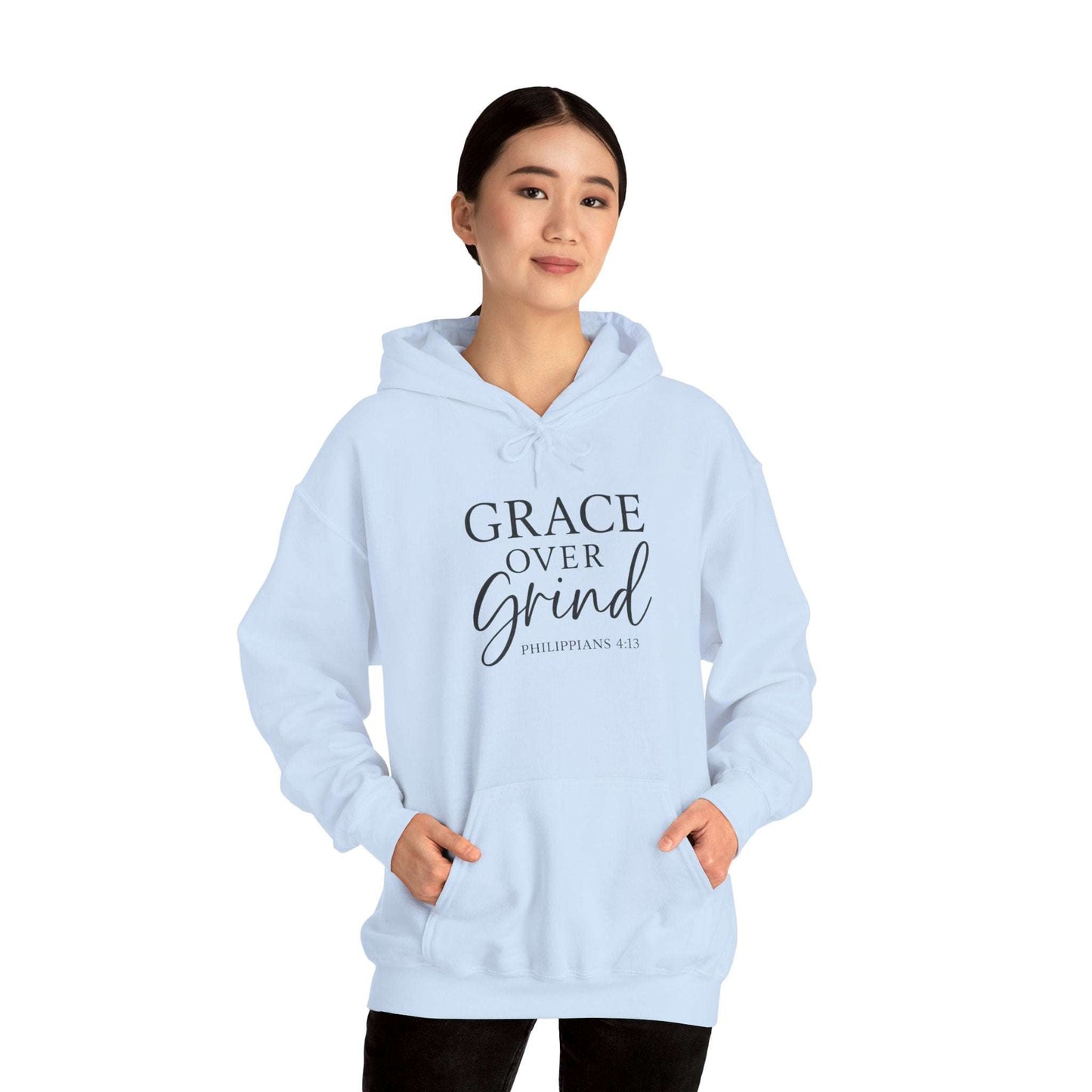 Grace Over Grind Hoodie — Christian Inspirational Sweatshirt - Dream Studio Prints