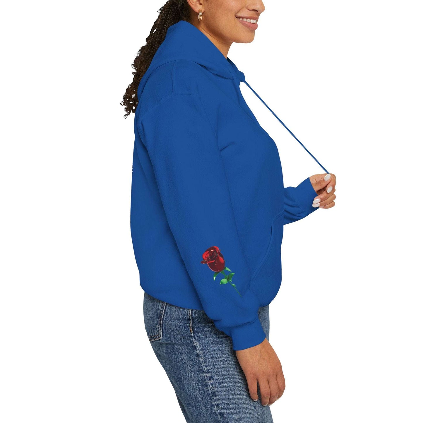 Rose Emblem Hoodie — Courage, Strength & Connection Graphic Pullover - Dream Studio Prints