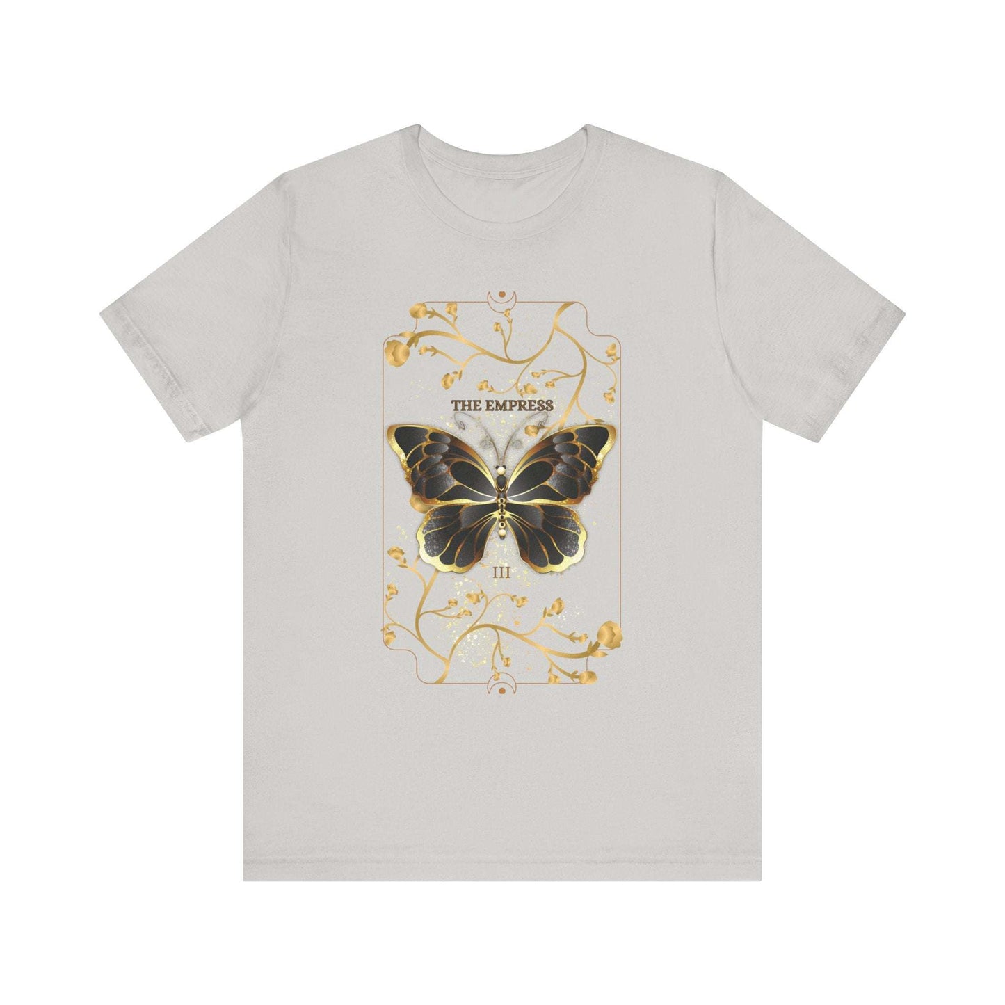 White Christian t-shirt with butterfly botanical design