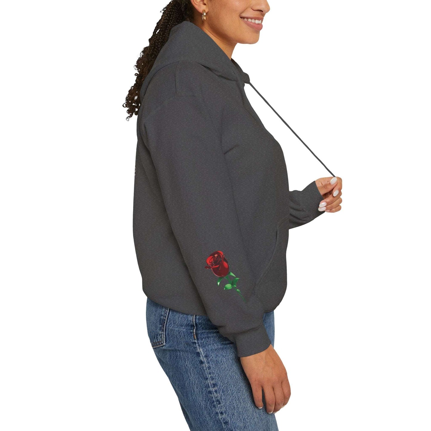 Rose Emblem Hoodie — Courage, Strength & Connection Graphic Pullover - Dream Studio Prints