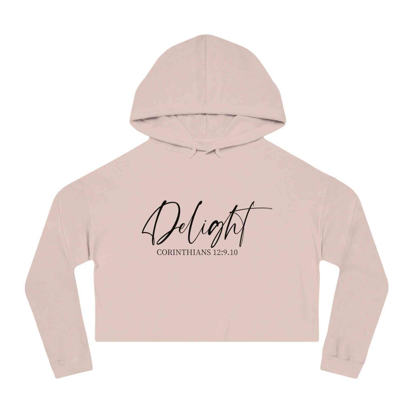 Cropped Hoodie - Corinthians Bible Verse Sweatshirt for Women - Dream Studio Prints
