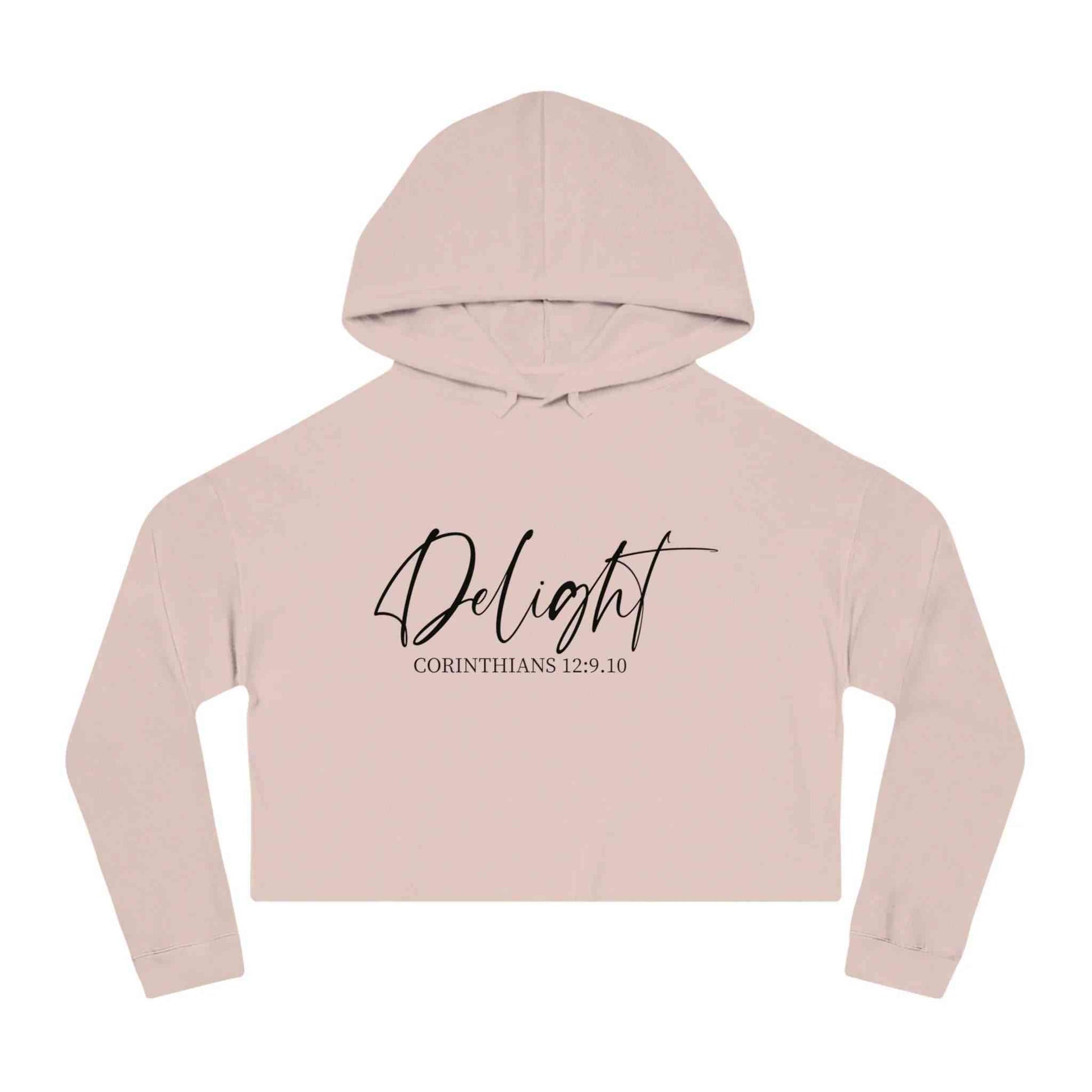 Cropped Hoodie - Corinthians Bible Verse Sweatshirt for Women - Dream Studio Prints