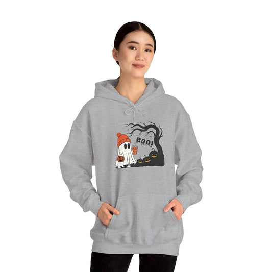 Ghost Hoodie - Cozy Halloween Unisex Sweatshirt for Fall Fashion and Costume - Dream Studio Prints