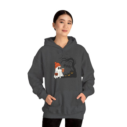 Ghost Hoodie - Cozy Halloween Unisex Sweatshirt for Fall Fashion and Costume - Dream Studio Prints