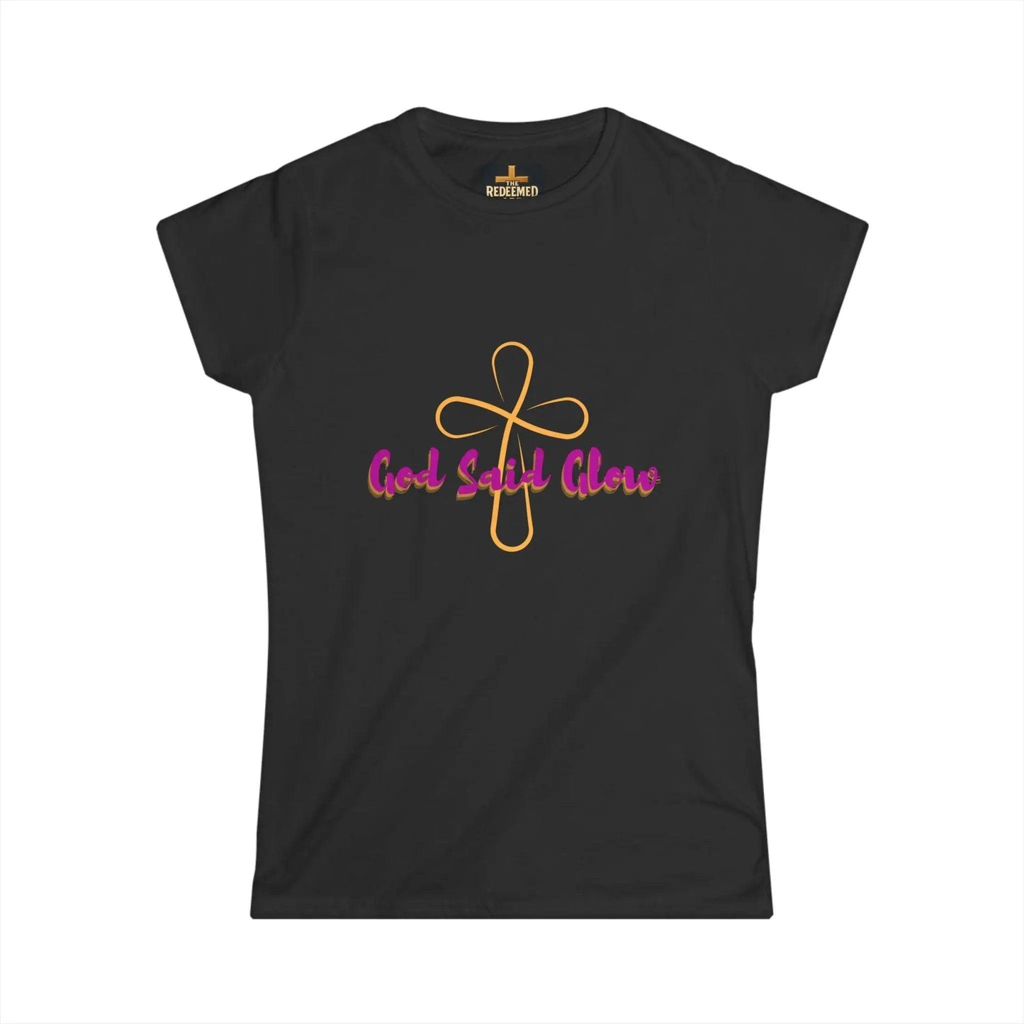 Inspirational Women's Softstyle Tee - God Said Glow, Healing Motivation, Faith-Based Apparel, Positive Vibes, Gift for Her - Dream Studio Prints