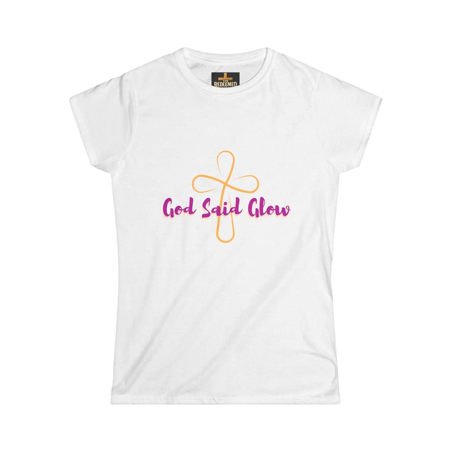 Inspirational Women's Softstyle Tee - God Said Glow, Healing Motivation, Faith-Based Apparel, Positive Vibes, Gift for Her - Dream Studio Prints